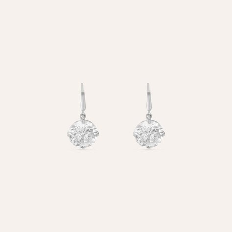 Orecchini Lobo Punto Luce Claire Oro Bianco Cubic Zirconia - Orecchini a Lobo Donna | Stroili