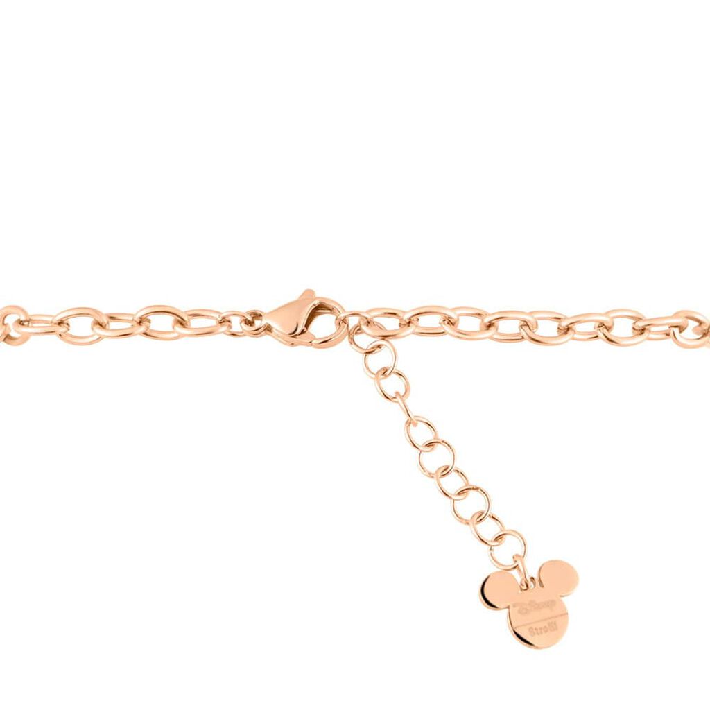 Bracciale Mickey Mouse & Friends Acciaio Rosa Cristallo - Bracciali con Incisione Donna | Stroili