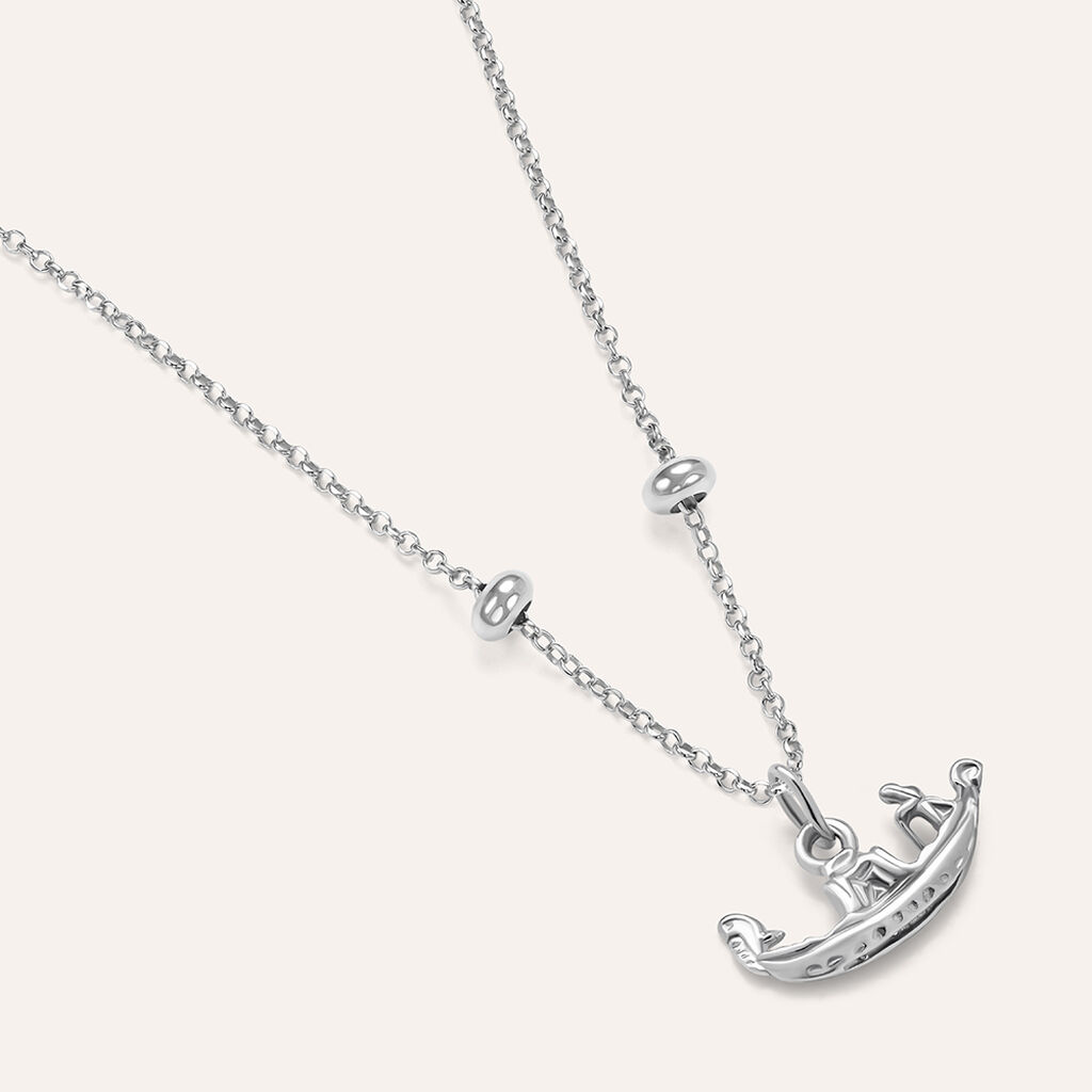 Pendente Saluti&Baci Gondola Love Beats Argento Rodiato