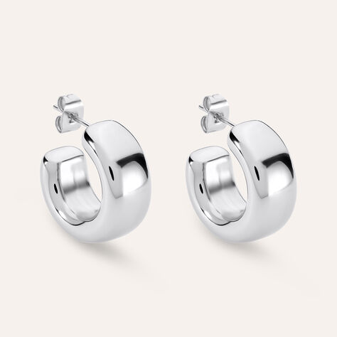 Orecchini A Cerchio Moonlight Acciaio - Gioielli Donna | Stroili