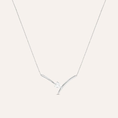 Collana Punto Luce Claire Oro Bianco Cubic Zirconia - Collane Punto Luce Donna | Stroili