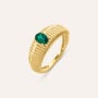 Anello Fascia Charlotte Oro Giallo Smeraldo