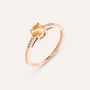 Anello Solitario Silver Rainbow Argento Rosa Cubic Zirconia