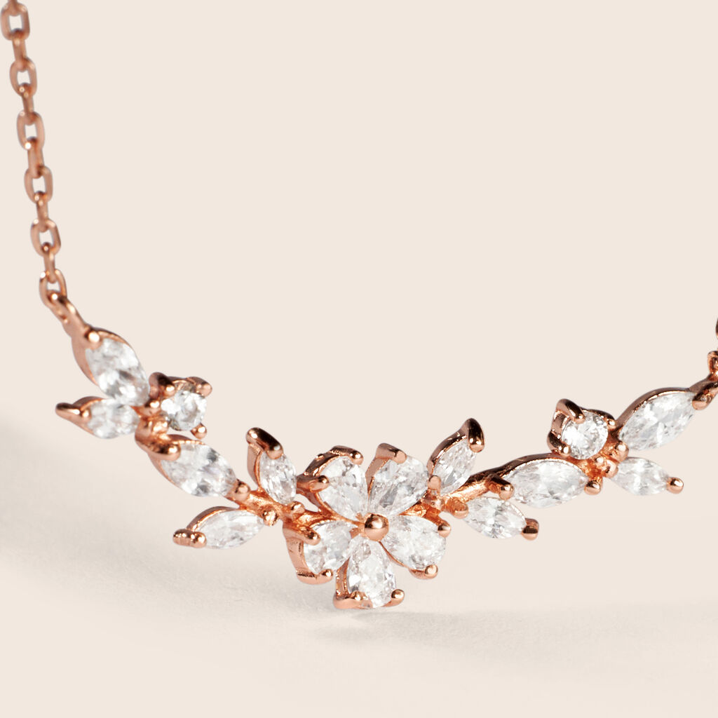 Collana Silver Elegance Argento Rosa Cubic Zirconia - Collane Donna | Stroili
