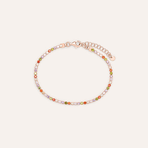Bracciale Tennis Silver Rainbow Argento Rosa Cubic Zirconia - Bracciali Tennis Donna | Stroili