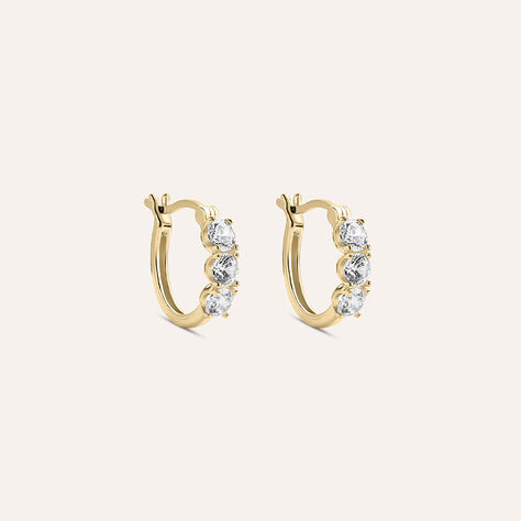 Orecchini A Cerchio Golden Dream Placcato Oro Giallo Cubic Zirconia - Orecchini a Cerchio Donna | Stroili