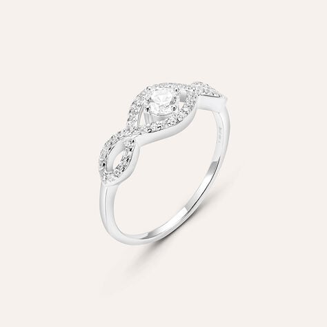 Anello Solitario Silver Elegance Argento Rodiato Cubic Zirconia - Anelli con Pietre Donna | Stroili