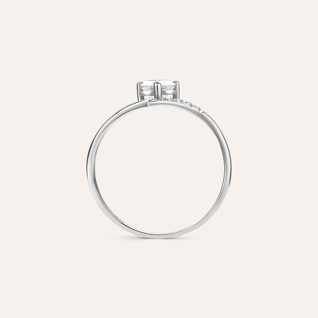 Anello Solitario Claire Oro Bianco Cubic Zirconia - Anelli con Pietre Donna | Stroili