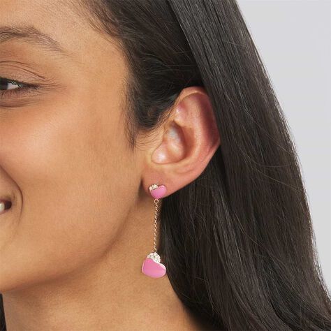 Orecchini Pendenti Lady Sweet Acciaio Rosa Cristallo - Orecchini Pendenti Donna | Stroili