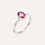 Anello Solitario Jasmine Oro Bianco Rodolite Diamante