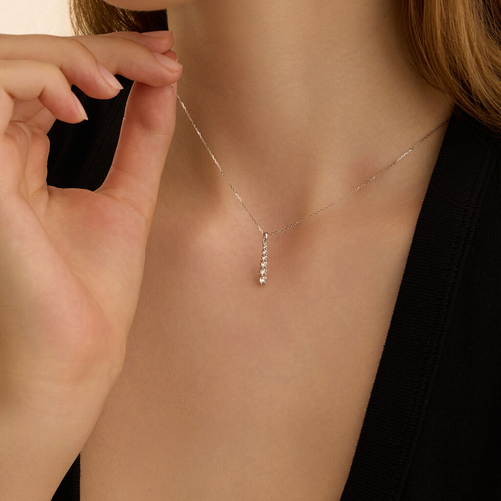 Collana Claire Oro Bianco Cubic Zirconia