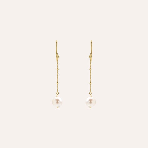 Orecchini Pendenti Gabrielle Oro Giallo Perla D'Acqua Dolce - Orecchini Pendenti Donna | Stroili