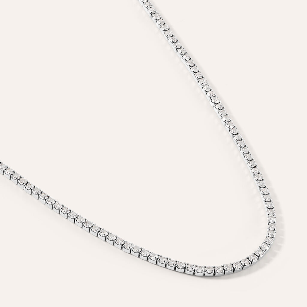 Collana Tennis Romantic Shine Metallo Cristallo