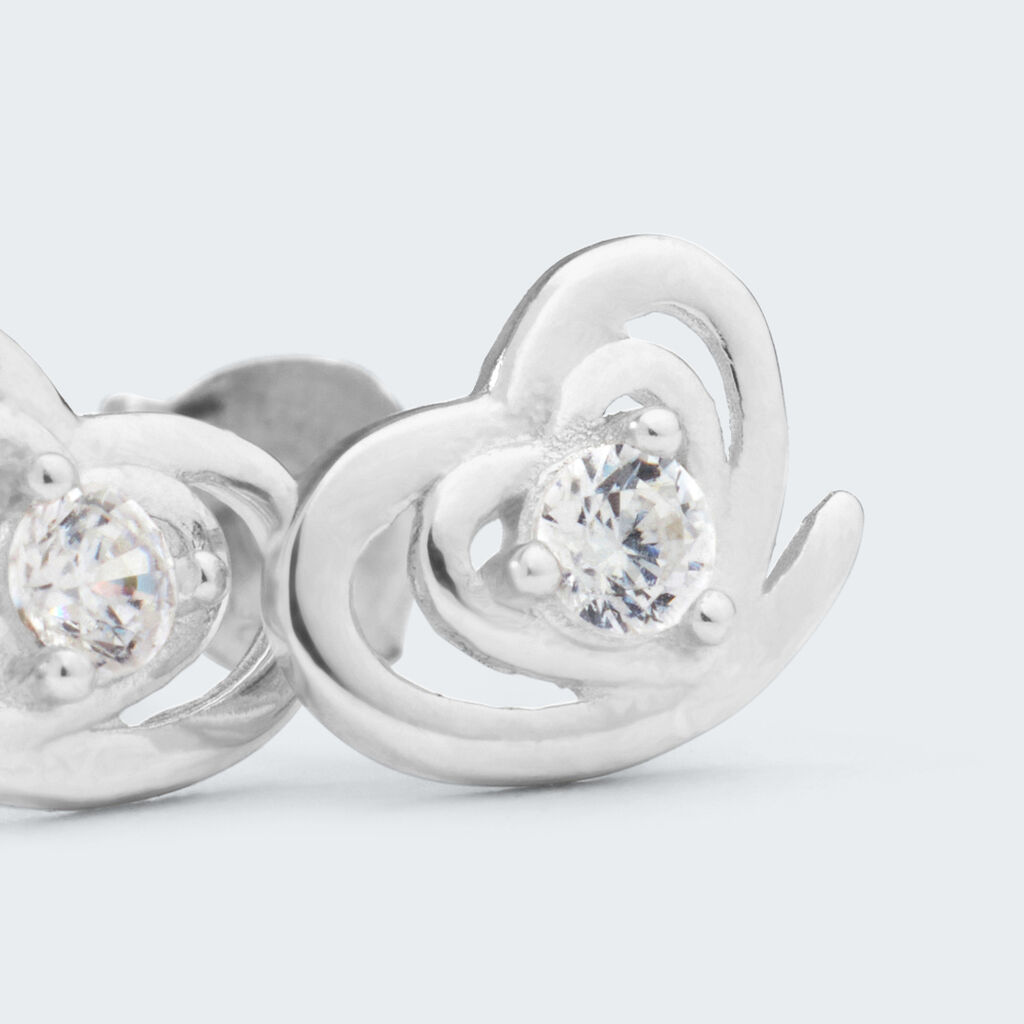 Orecchini Lobo Silver Elegance Argento Rodiato Cubic Zirconia - Orecchini a Lobo Donna | Stroili