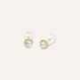 Orecchini Lobo Bon Ton Oro Giallo Perla D'Acqua Dolce Cubic Zirconia