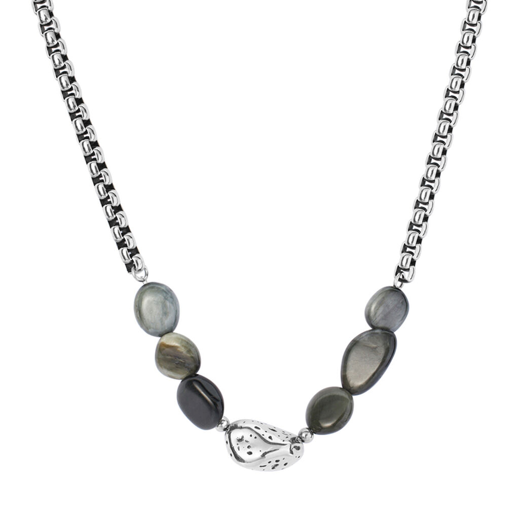 Collana Man Code Acciaio Occhio di Falco - Collane Uomo | Stroili