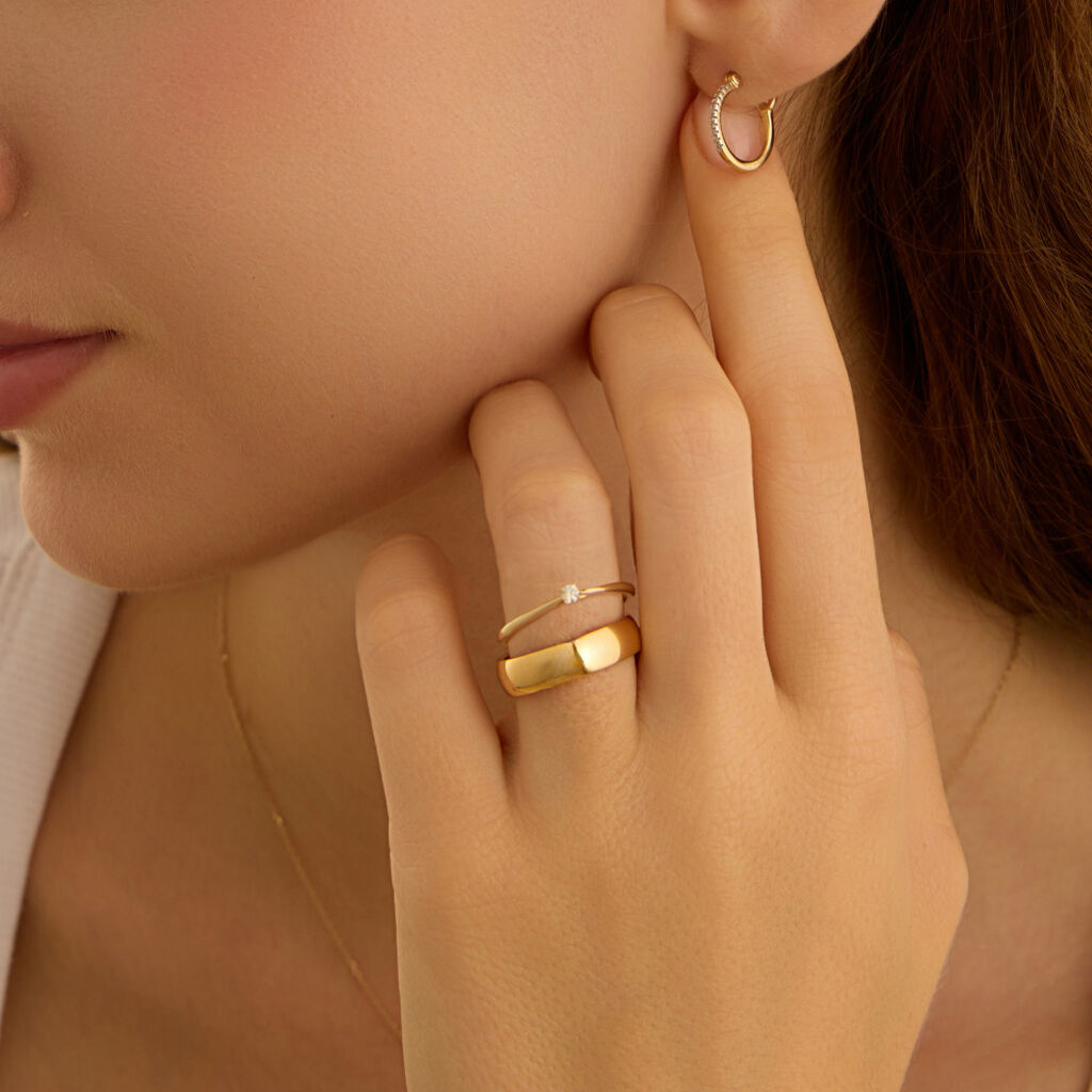 Orecchini A Cerchio Grace Oro Giallo Diamante