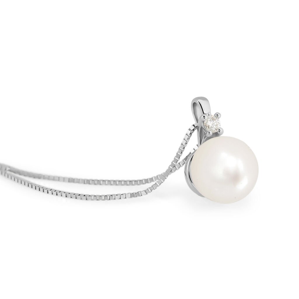 Collana Gabrielle Precious Oro Bianco Perla D'Acqua Dolce Diamante - Collane Donna | Stroili