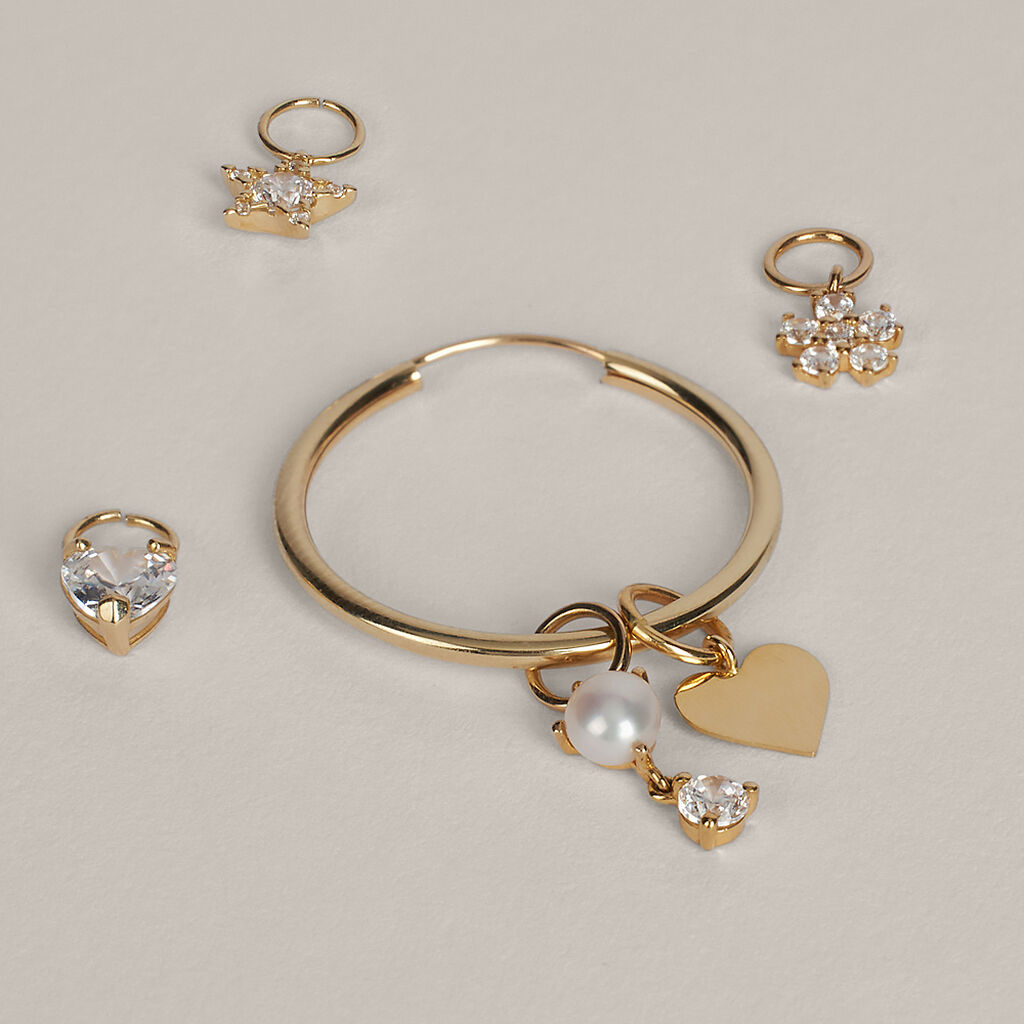 Charm Toujours Oro Giallo Perla D'Acqua Dolce Cubic Zirconia - Orecchini Componibili Donna | Stroili