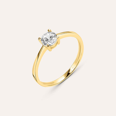 Anello Solitario Claire Oro Giallo Cubic Zirconia - Anelli con Pietre Donna | Stroili