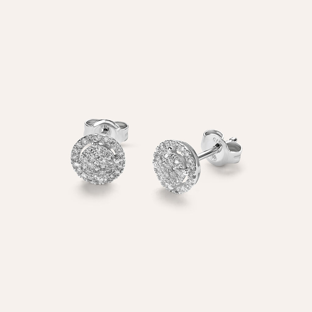 Orecchini Lobo Sophia Oro Bianco Diamante - Orecchini a Lobo Donna | Stroili