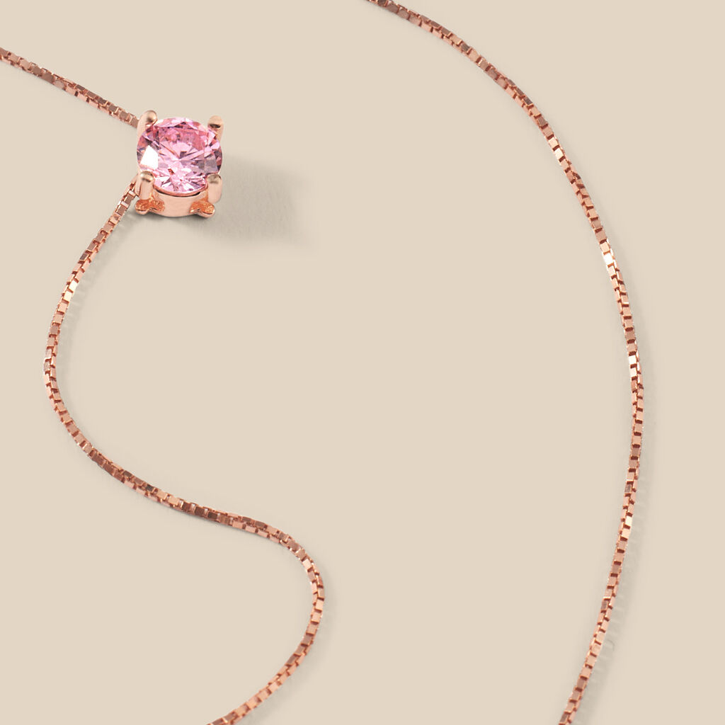 Collana Punto Luce Silver Rainbow Argento Rosa Cubic Zirconia - Collane Punto Luce Donna | Stroili