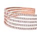 Bracciale rigido multifilo in metallo rosato con strass - Bracciali Donna | Stroili