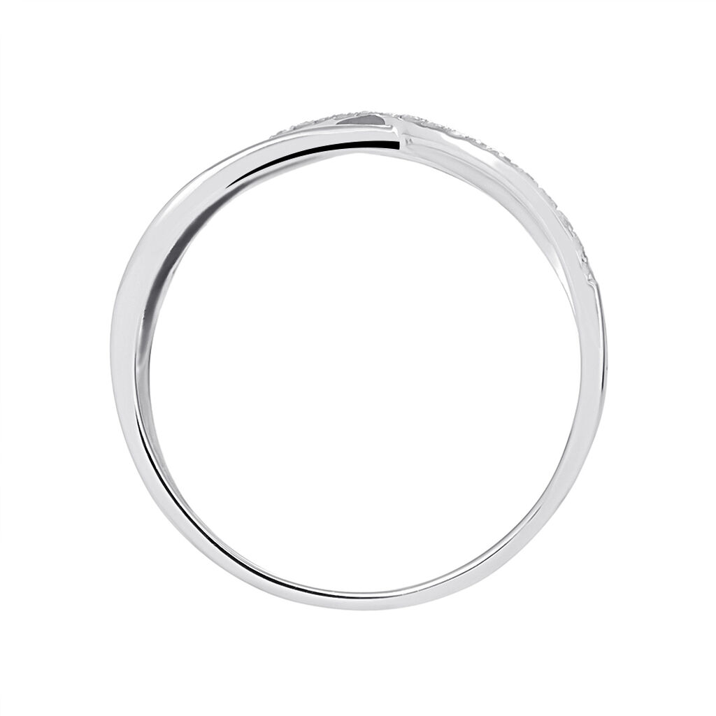 Anello Fascia Sophia Oro Bianco Diamante - Anelli a Fascia Larga Donna | Stroili
