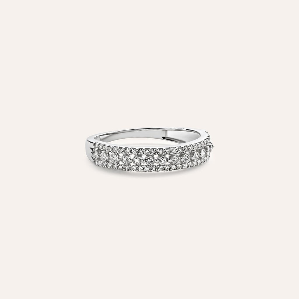 Anello Fascia Sophia Oro Bianco Diamante - Anelli con Pietre Donna | Stroili
