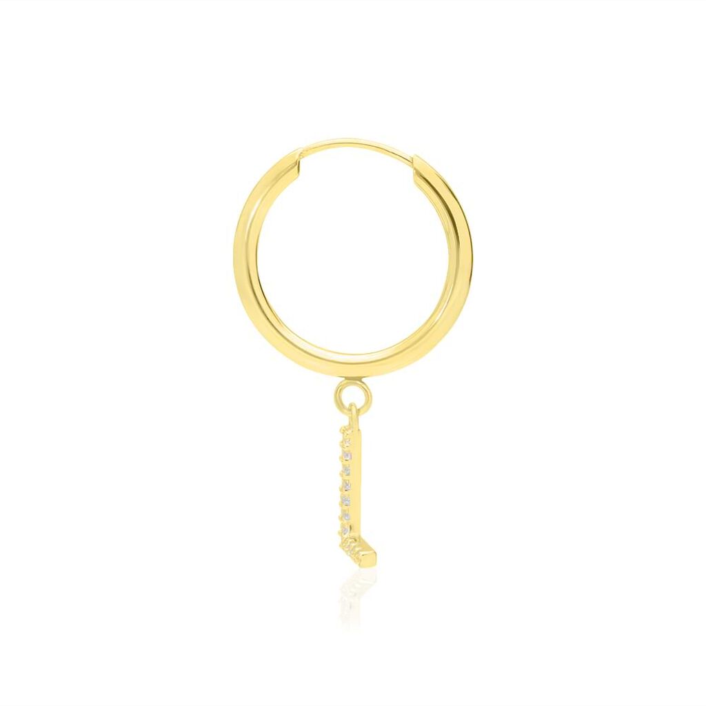 Mono Orecchino A Cerchio Toujours Oro Giallo Cubic Zirconia - Mono Orecchino Donna | Stroili