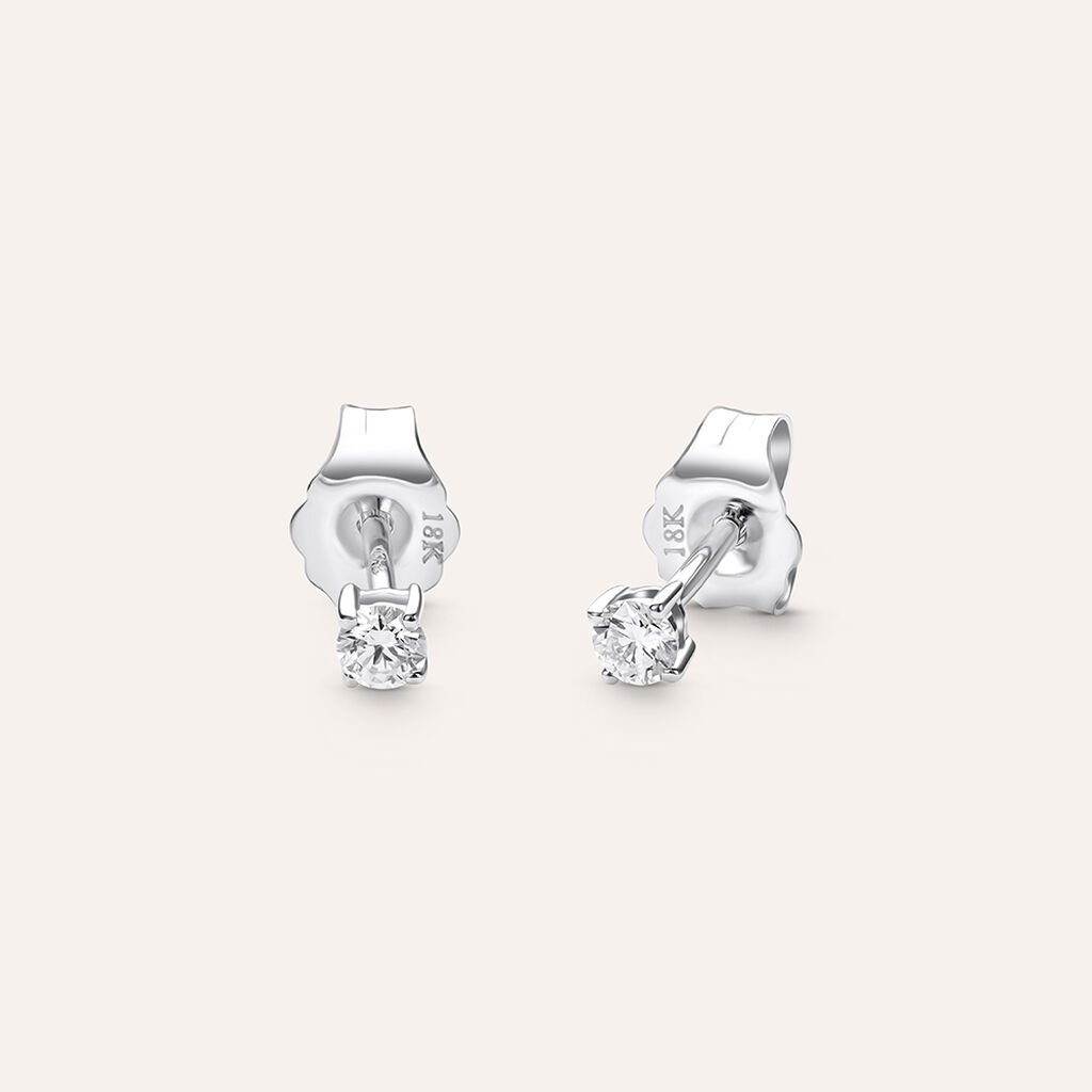 Orecchini Lobo Punto Luce Firmamenti Oro Bianco Diamante - Orecchini a Lobo Donna | Stroili