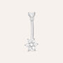 Piercing Ombelico Bon Ton Oro Bianco Cubic Zirconia