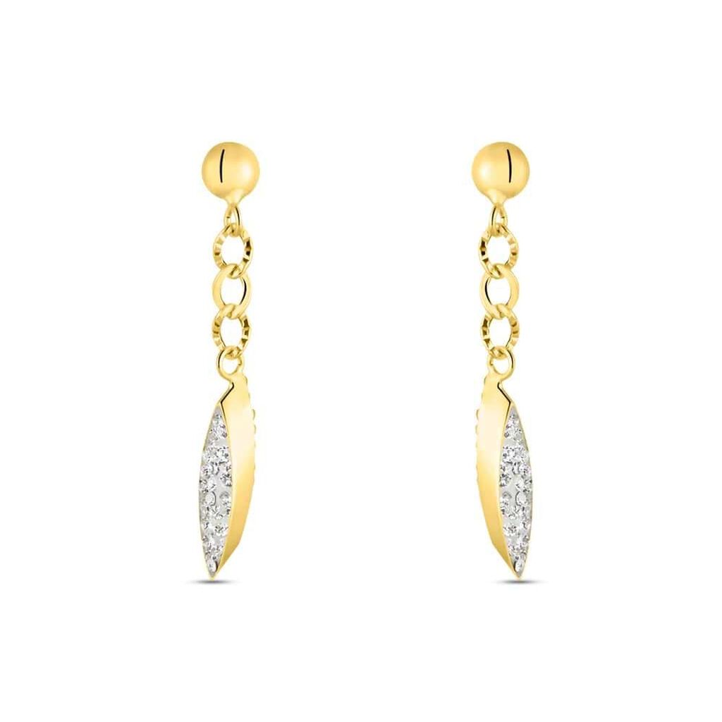 Orecchini Pendenti Crystal Gold Oro Giallo Cristallo - Orecchini Pendenti Donna | Stroili