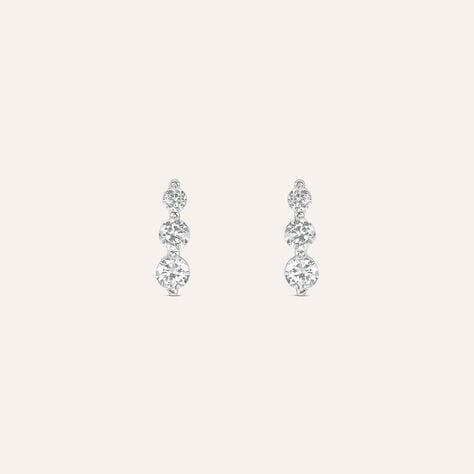 Orecchini Lobo Trilogy Silver Elegance Argento Rodiato Cubic Zirconia - Orecchini a Lobo Donna | Stroili