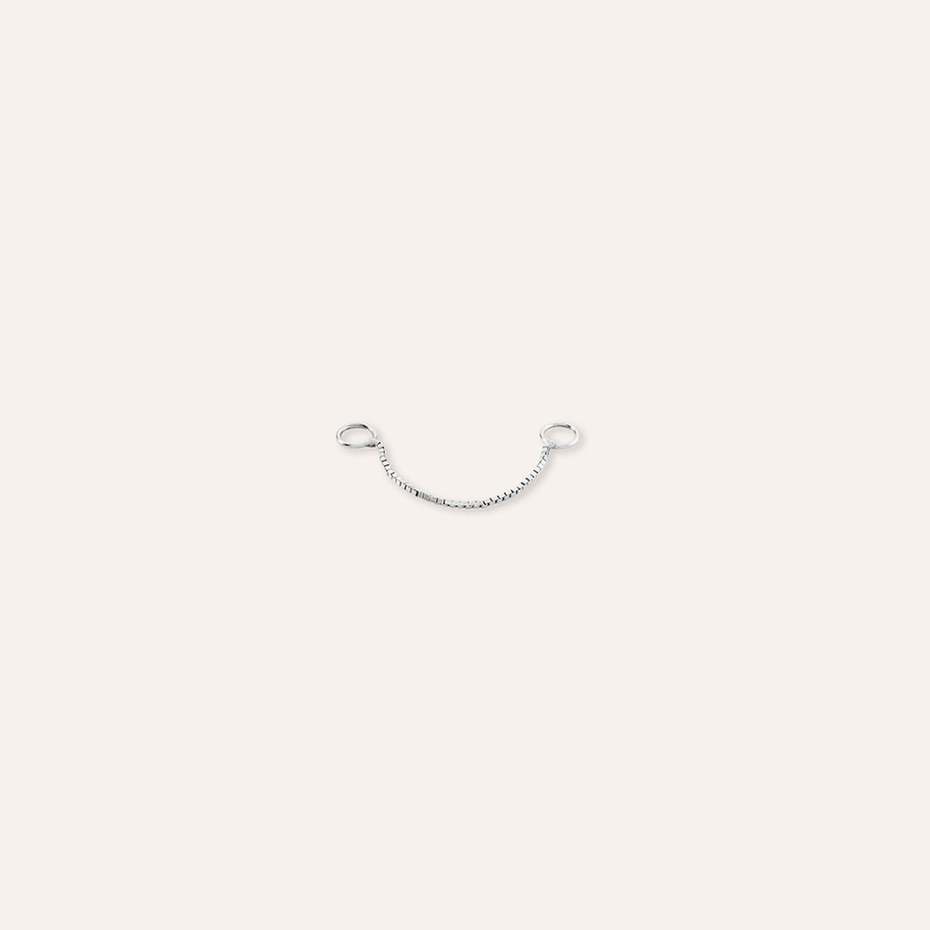 Catenina Veneziana per Piercing Bon Ton Oro Bianco 2.5cm
