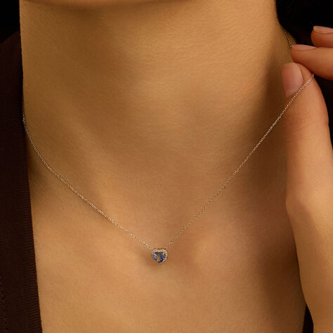 Collana Jasmine Oro Bianco Tanzanite Diamante - Collane Donna | Stroili