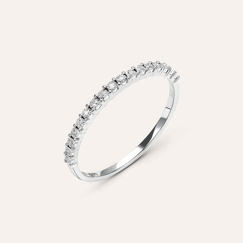 Anello Semi-eternity Sophia Oro Bianco Diamante - Anelli con Pietre Donna | Stroili