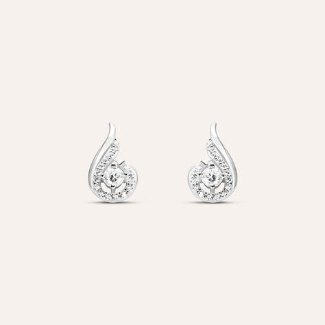 Orecchini Lobo Silver Elegance Argento Rodiato Cubic Zirconia - Orecchini a Lobo Donna | Stroili