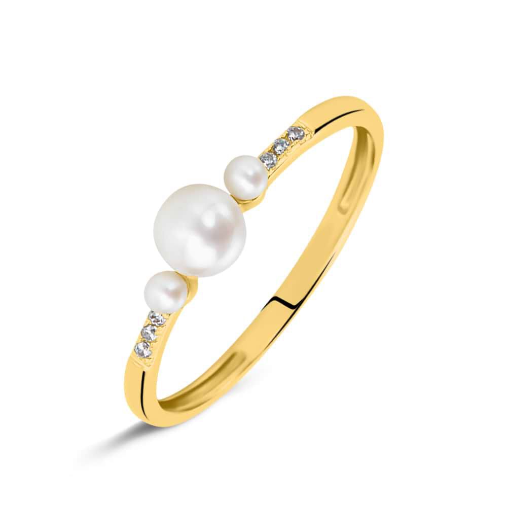 Anello con clearance perla stroili oro