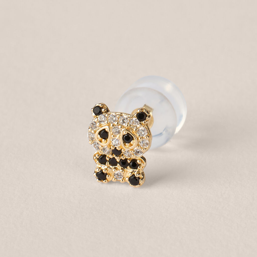 Orecchini Lobo Bon Ton Oro Giallo Cubic Zirconia