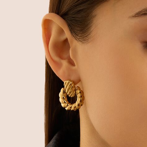 Orecchini Pendenti Radiance Acciaio Dorato - Orecchini Pendenti Donna | Stroili