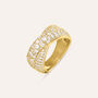 Anello Fascia Silver Glow Argento Dorato Cubic Zirconia
