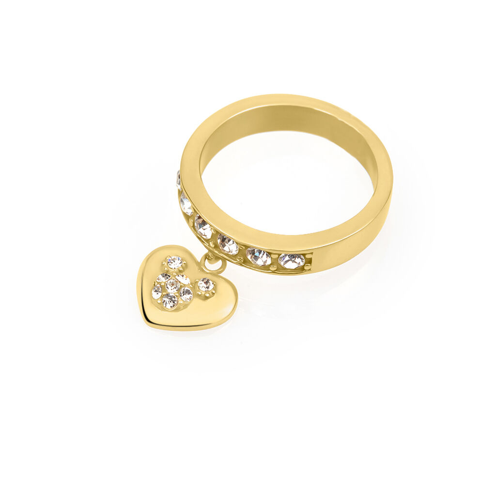 Anello Fantasia Mickey Mouse & Friends Acciaio Dorato Cristallo