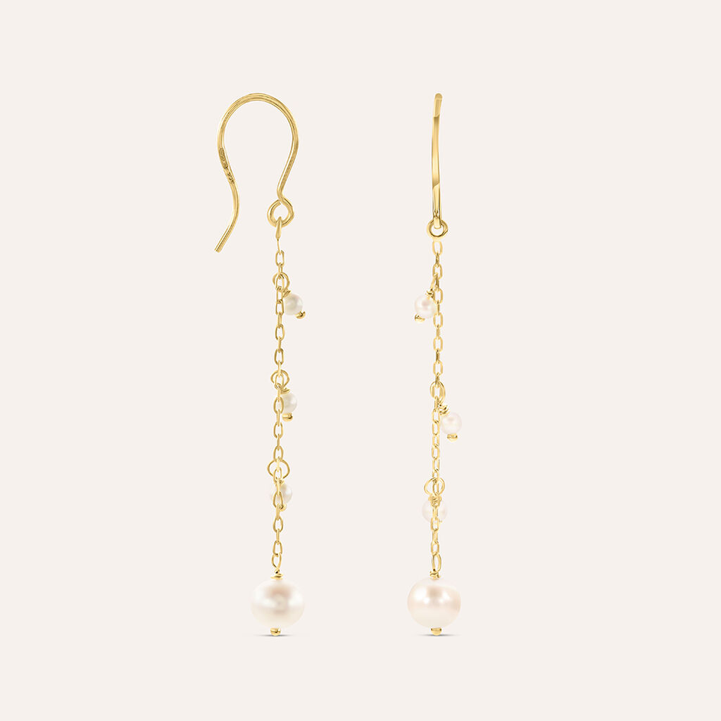 Orecchini Pendenti Gabrielle Oro Giallo Perla D'Acqua Dolce - Orecchini Pendenti Donna | Stroili