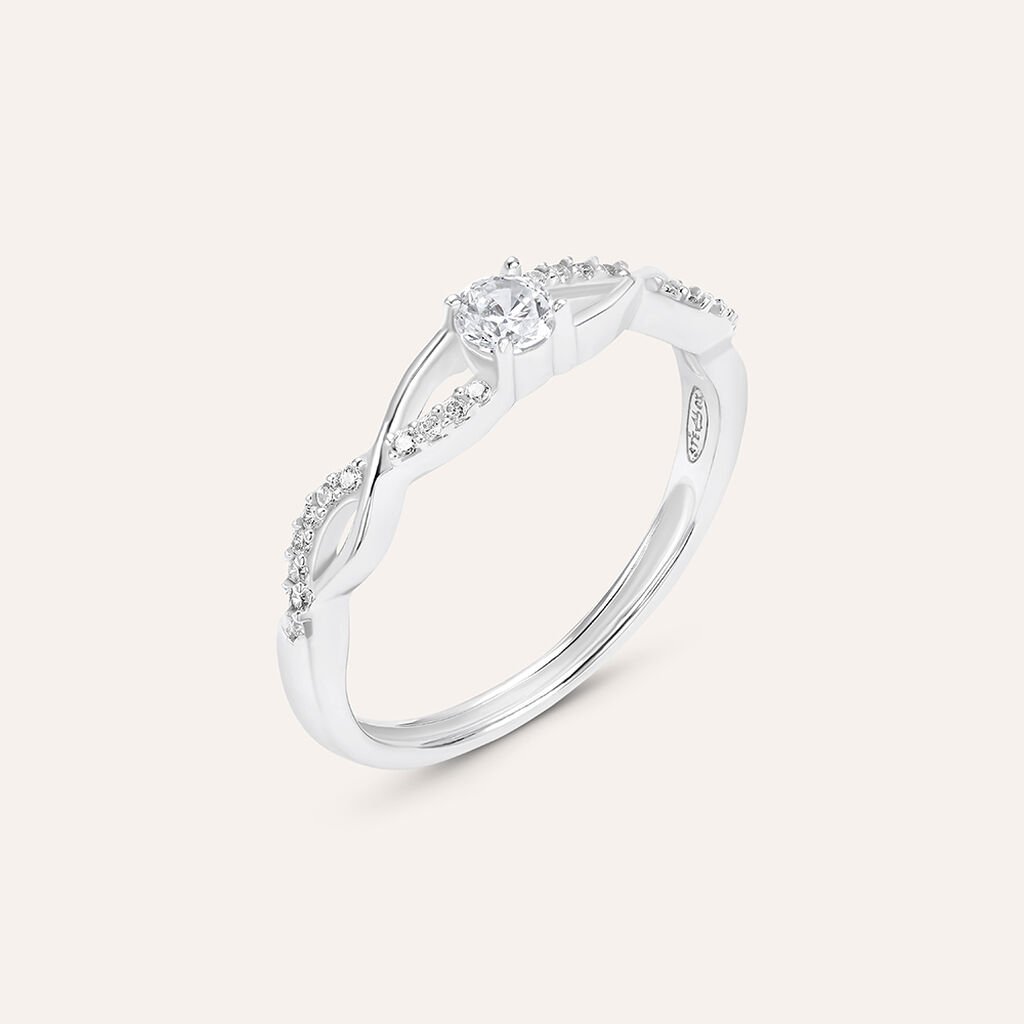 Anello Solitario Silver Elegance Argento Rodiato Cubic Zirconia