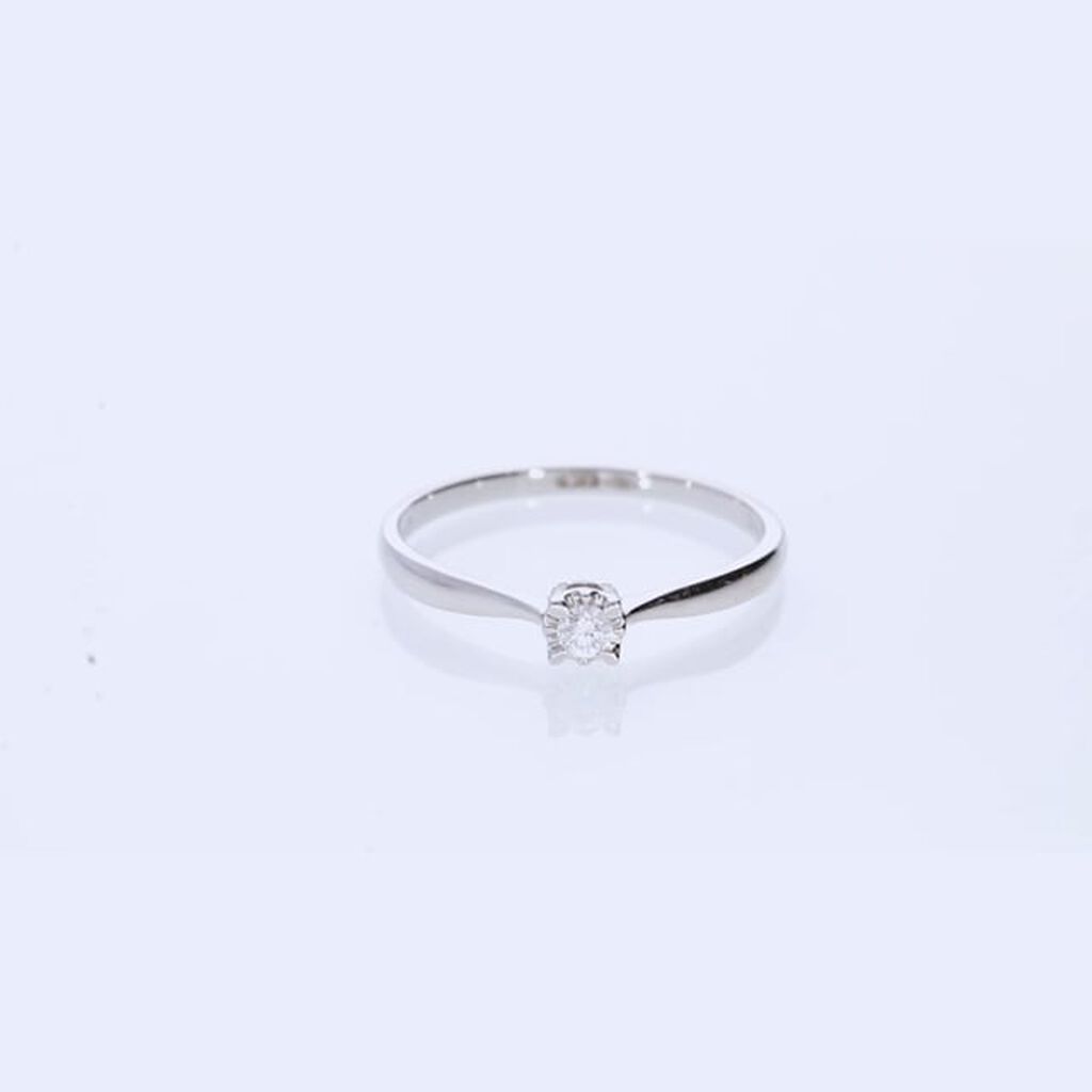 Anello Solitario Diamazing Oro Bianco Diamante Tondo - Anelli con Pietre Donna | Stroili