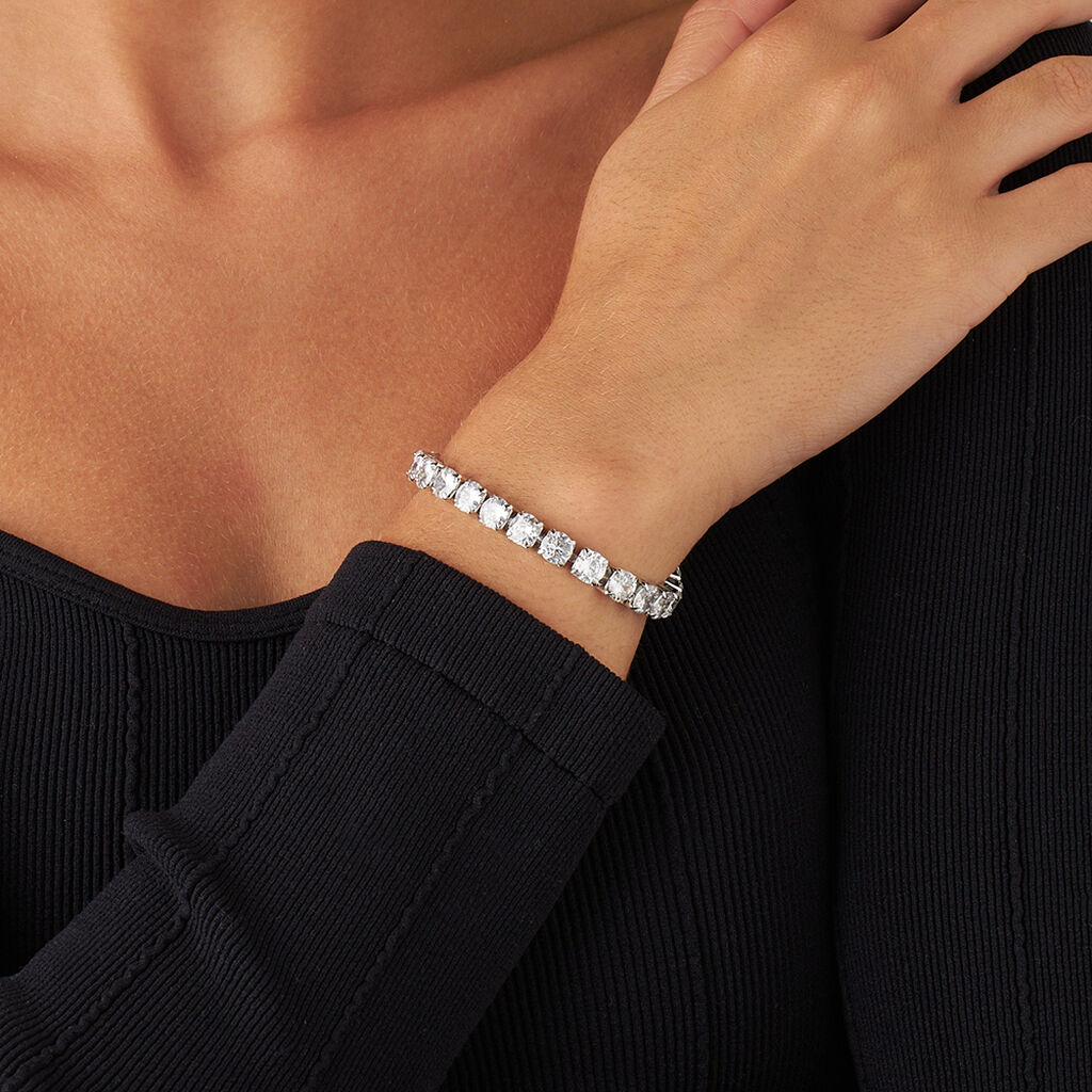Bracciale Tennis Romantic Shine Metallo Cristallo - Bracciali Tennis Donna | Stroili