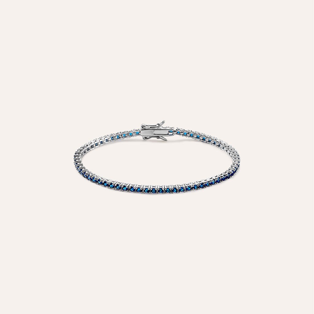 Bracciale Tennis Silver Rainbow Argento Rodiato Cubic Zirconia