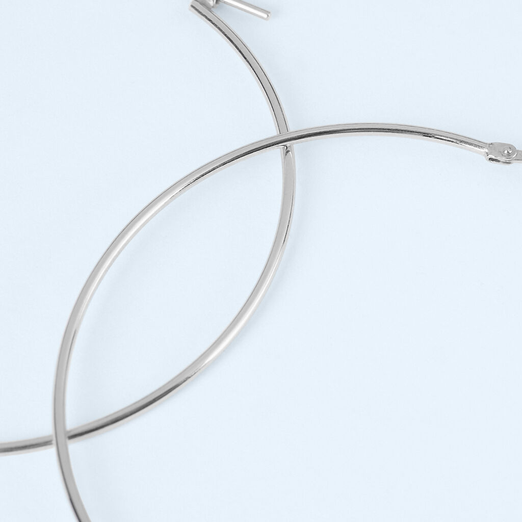 Orecchini A Cerchio Silver Collection Argento Rodiato