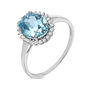Anello Solitario Amélie Oro Bianco Topazio Cubic Zirconia
